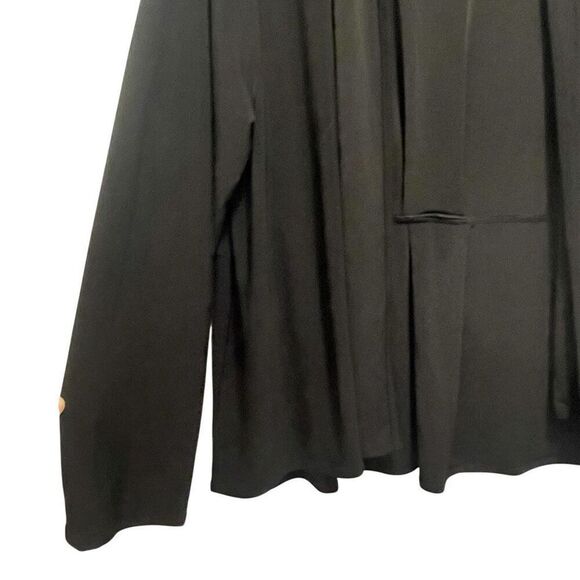 Habitat Black Stretch Kimono Drape Cardigan Jacket Women’s Size XL Minimalist - Picture 3 of 4